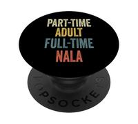 Nala Personalized Retro Girls Part-Time Nala Name PopSockets PopGrip Adhesivo