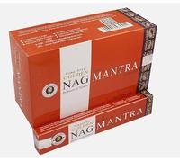 NALE. Vijayshree Golden Nag Mantra Incienso Masala Agarbathi, Pack de 12 Cajas de 15g (Mantra)
