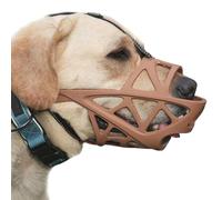 NALEINING Bozal para perro, antidesgarros, antiladridos, permite beber, bozal profesional para mascotas (XL, marrón)