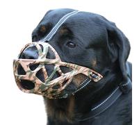 NALEINING Bozal para perro, antidesgarros, antiladridos, permite beber, bozal profesional para mascotas (grande, verde camuflaje)