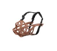 NALEINING Bozal para perros, bozal profesional para perros, antimordeduras y antiladridos, permite beber y jadear (pequeño, marrón)