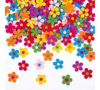 Naler 120 Fieltro Flores Sobres de Flores de Tela para Bricolaje Artesanía Margaritas Fieltro Cabezas de Flores Artificiales Gerbera Fieltro