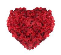 Naler 2000 Piezas de pétalos de Rosa de Seda Artificial Rojos para el día de San Valentín, proponer, Flores de Boda, Confeti, dispersión de Mesa