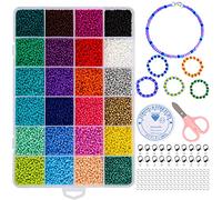 Naler 24000 Cuentas de Colores 2mm Mini Cuentas y Abalorios Cristal para DIY Pulseras Collares Bisutería (24 Colores)