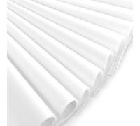 Naler 60 Hojas Papel de Seda 35 x 50cm Papel Decorativo para Envolver Regalos o Relleno Manualidades de Pompones Decoraciones para Fiestas (Blanco)