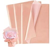 Naler 60 Hojas Papel de Seda Papel Decorativo para Envolver Regalos o Relleno Manualidades de Pompones Decoraciones para Fiestas 35 x 50cm, Color de Champán