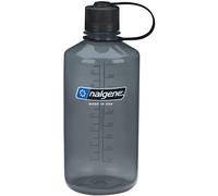 Nalgene Sustain Tritan - Botella de agua sin BPA hecha con material derivado del 50% de residuos de plástico, 32 onzas, boca estrecha, color gris