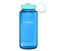 Nalgene Botella de agua, ligera, sostenida Tritan sin BPA, inastillable, para mochileros, senderismo, gimnasio, 16 onzas, boca ancha, azul aciano