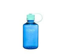 Nalgene Botella de agua, ligera, sostenida Tritan sin BPA, inastillable, para mochileros, senderismo, gimnasio, 16 onzas, boca estrecha, azul aciano