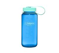 Nalgene Botella de agua, ligera, sostenida Tritan sin BPA, inastillable, para mochileros, senderismo, gimnasio, 16 onzas, boca ancha, azul aciano