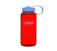 Nalgene Botella de agua de boca ancha Tritan sin BPA inastillable ligera 500 ml naranja mermelada
