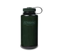 Nalgene Botella de agua monocromática reciclada reutilizable sin BPA para mochileros, senderismo, gimnasio, 32 onzas, jade inastillable