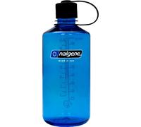 Nalgene Sustain Tritan Botella de agua sin BPA hecha con material derivado del 50% de residuos plásticos, 32 onzas, boca estrecha, azul pizarra