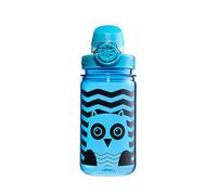 Nalgene Sustain - Botella de agua Tritan para niños, sin BPA, con 50% de material de residuos plásticos, a prueba de fugas, duradera, sin BPA, apta para mosquetones, reutilizable, 12 onzas, búho azul