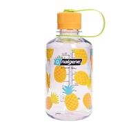 Nalgene Sustain Tritan Botella de agua sin BPA fabricada con material derivado de 50% residuos de plástico, 16 onzas, boca estrecha, piña