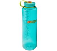 Nalgene Sustain Tritan Botella de agua sin BPA fabricada con material derivado del 50% de residuos de plástico, 48 onzas, boca ancha, cerúleo