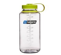 Nalgene Sustain Tritan - Botella de agua sin BPA hecha con material derivado del 50% de residuos de plástico, 32 onzas, boca ancha, transparente
