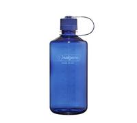 Nalgene Sustain Tritan - Botella de agua sin BPA hecha con material derivado del 50% de residuos de plástico, 32 onzas, boca estrecha, mezclilla