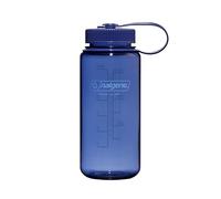 Nalgene Sustain Tritan Botella de agua sin BPA hecha con material derivado del 50% de residuos de plástico, 16 onzas, boca ancha, mezclilla