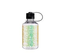 Nalgene Sustain Tritan - Botella de agua sin BPA hecha con material derivado del 50% de residuos de plástico, 16 onzas, boca estrecha, serpiente arcoíris