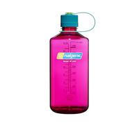 Nalgene Sustain Tritan - Botella de agua sin BPA hecha con material derivado del 50% de residuos de plástico, 32 onzas, boca estrecha, berenjena