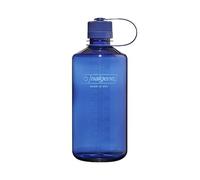 Nalgene Sustain Tritan - Botella de agua sin BPA hecha con material derivado del 50% de residuos de plástico, 32 onzas, boca estrecha, mezclilla