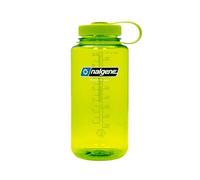 Nalgene Sustain Tritan - Botella de agua sin BPA hecha con material derivado del 50% de residuos de plástico, 32 onzas, boca ancha, color verde primavera