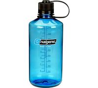 Nalgene Botella de agua Sustain Tritan sin BPA 50% reciclado 16 onzas boca estrecha azul pizarra