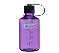 Nalgene Sustain Tritan Botella de agua sin BPA hecha con material derivado del 50% de residuos de plástico, 16 onzas, boca estrecha, morado