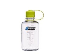Nalgene Sustain Tritan - Botella de agua sin BPA hecha con material derivado del 50% de residuos de plástico, 16 onzas, boca estrecha, transparente