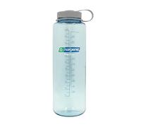 Nalgene Sustain Tritan Botella de agua sin BPA hecha con material derivado del 50% de residuos plásticos, 48 onzas, boca ancha, espuma de mar