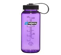 Botella De Agua Nalgene De Boca Ancha Sustain 16oz - Púrpura Con Tapa Negra