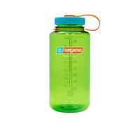 Nalgene Sustain Tritan Botella de agua sin BPA hecha con material derivado del 50% de residuos plásticos, 32 onzas, boca ancha, pera