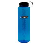 Nalgene Sustain Tritan Botella de Agua sin BPA Hecha con Material derivado del 50% de residuos plásticos, 48 onzas, Boca Ancha, Color Azul