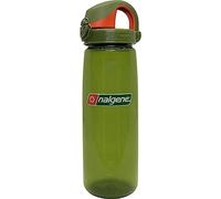 Nalgene Sustain Tritan - Botella de agua sobre la mosca sin BPA hecha con material derivado del 50% de residuos de plástico, 24 onzas, enebro con naranja enebro