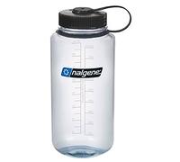 Nalgene Tritan Wide Mouth BPA-Free Water Bottle, 32 Oz, Clear w/Black