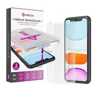 NALIA 2x Cristal Templado & Aplicador para iPhone 11 Pro Max/Xs Max | Transparente, Cristal De Protección & Aplicador, Resistente A Huellas Digitales & Suciedad, Fácil, Preciso & Rápido