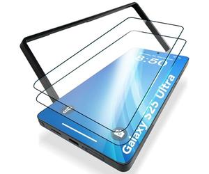 NALIA 2x Cristal Templado para Samsung Galaxy S25 Ultra - Marco de Montaje & Protección 9H - ARMORGLASSX PRO (Vidrio Protector Transparente & Case Friendly) - Marca Alemana