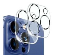 NALIA 2X Protección para Cámara Compatible con iPhone 16 Pro Cristal, Cristal Templado 9H Transparente Protector de Lente Completa, Cubierta Clara Vidrio Templado Anti-Arañazos Fácil Instalación