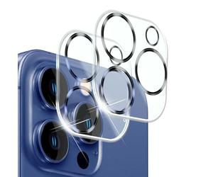 NALIA 2X Protección para Cámara Compatible con iPhone 16 Pro Cristal, Cristal Templado 9H Transparente Protector de Lente Completa, Cubierta Clara Vidrio Templado Anti-Arañazos Fácil Instalación