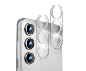 NALIA 2x Protección para Cámara compatible con Samsung Galaxy S24 Cristal, Transparente Cristal Protector de Lente Completa, Cubierta Vidrio Templado Antiarañazos Fácil Instalación