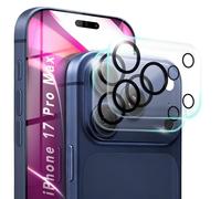 NALIA 2x Protector Cámara Cristal Templado para iPhone 17 Pro Max - Lente 9H & Case-Friendly - FOCUS.X2 MAX (HD Vidrio Transparente) - Marca Alemana