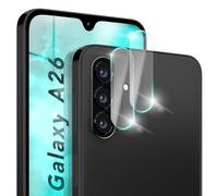 NALIA 2x Protector Cámara Cristal Templado para Samsung Galaxy A26 - Lente 9H & Case-Friendly - FOCUS.X2 MAX (HD Vidrio Transparente) - Marca Alemana