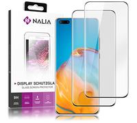 NALIA (2x Screen Protector compatible con Huawei P40 Pro Cristal Templado, 9H Vidrio Protector de Pantalla Full-Cover Display Cobertura, Blindado Proteccion Completa LCD Film Tempered Glass HD Clear