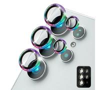 NALIA Anillos Protector Cámara Vidrio para Samsung Galaxy S25 Ultra - Lentes & Compatible Fundas - FOCUS.PRO CLX (Dureza 9H & Marco Instalación) - Marca Alemana, Color:Colorido