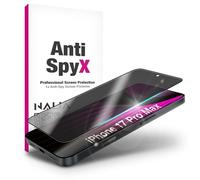 NALIA AntiSpyX para iPhone 17 Pro Max Vidrio Protector de Privacidad | Protector De Pantalla Antispyx, Privacidad & Seguridad De Pantalla, Superficie Suave & Confort, Montaje & Aviso De Tacto