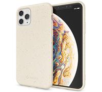 NALIA Bio Case Compatible con iPhone 11 Pro Funda, Natural Eco-Friendly & Biodegradable Carcasa Protectora, Delgado Cover Orgánico Cubierta sin Plástico no Tóxica, Cero Desperdicio, Color:Blanco
