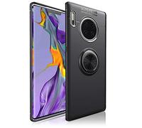 NALIA Carcasa Compatible con Huawei Mate 30 Pro/Mate 30 Pro 5G Funda, Silicona con 360 Grados Anillo Giratorio para Soporte de Coche Magnético, Ring Case Trasera Cover Cubierta Protectora Estuche