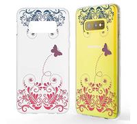 NALIA Carcasa Motivo Compatible con Samsung Galaxy S10e, Ultra-Fina Funda Silicona Movil Protectora, Delgado Transparente Goma Cubierta Telefono Bumper Cover Gel Case, Designs:Butterfly