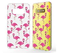 NALIA Carcasa Motivo Compatible con Samsung Galaxy S10e, Ultra-Fina Funda Silicona Movil Protectora, Delgado Transparente Goma Cubierta Telefono Bumper Cover Gel Case, Designs:Flamingo Pink